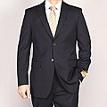 Bertolini Men's Navy Wool/ Silk 2-Button Suit 