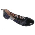 Wild Diva by Beston Women's 'Larisa-46' Black Elastic Flats