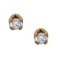14k Yellow Gold Diamond Accent Stud Earrings