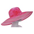 Swan Women's Hot Pink Flower-embellished Sun Hat