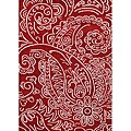 Handmade Sabrina Red New Zealand Wool Rug (8' x 10')