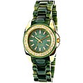 Anne Klein Women's Green Link Bracelet Watch