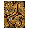 Hand-carved Abstract Tribal Design Rug (7'10 x 9'10)