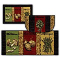French Veggies Three-piece Kitchen Rug Set