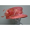 Swan Women's Pink Organze Packable Church Hat