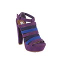 Neway by Beston 'Daisy-01' Women's Purple Strappy Open-toe Platform Heels