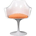Eero Saarinen Style Tulip Arm Chair with Orange Cushion