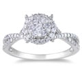 Miadora 14k White Gold 1/2ct TDW Diamond Ring