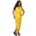 Batik Yellow/ White Hibiscus Sarong (Indonesia)