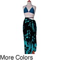 Plumeria Yellow and Black Sarong (Indonesia)