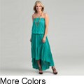 Elan Women's Strapless Hi-Low Maxi Dress
