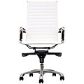 Malibu High-back White Vinyl Office Chair