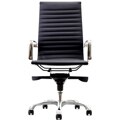 Malibu High-back Black Vinyl Office Chair