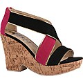 Jacobies by Beston Women's 'Erika-2' Metallic Wedge Sandals