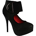 Jacobies by Beston Women's 'Sophia-13' Black Platform Heels