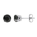 New! 14k White Gold 1ct TDW Black Diamond Stud Earrings