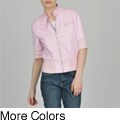 Members Only Women's Faux Leather Short Sleeve Bomber Jacket