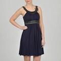 Decode 1.8 Women's Contemporary Navy Blue Social Dress