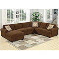 Linda Mocha Brown Sofa Set