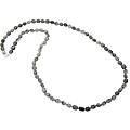 Cloudy Grey Quartz Hand-knotted 36-inch Necklace