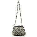 Nicole Lee Women's 'Adela' Grey/ Black Coin Purse