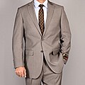 Giorgio Fiorelli Taupe Striped 2-Button Suit