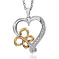 New! Jessica Simpson 10k Gold Diamond Accent Necklace
