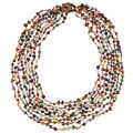 Multi-colored Freshwater Pearl Multi-strand Necklace (4-5 mm)