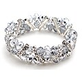 Bleek2Sheek Sparkling Silver Crystal and Rhinestone Stretch Bracelet