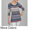 AnnaLee + Hope Women's Zig Zag printed top