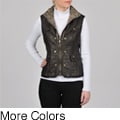 Montanaco Women's Faux Lamb Vest With Knit