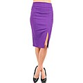 Stanzino Women's Purple Pencil Skirt with Slit