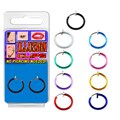 Surgical Steel/ Copper Colorful Non-piercing Illusion Hoops (Set of 2)