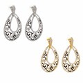 NEXTE Jewelry Goldtone Clear Rhinestone Teardrop Earrings