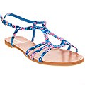 Riverberry Women's 'Maniac' Cobalt Blue Floral Sandals