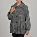 Regent Women's Plus Size Tweed Walking Coat