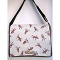 Handmade Medium Brown Sock Monkeys Messenger Bag
