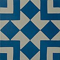 Granada Tile Echo Collection Fez A Blue and White Cement Sample Tile