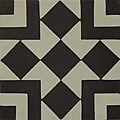 Granada Tile Echo Collection Fez B Black and White Cement Tile (Sample)