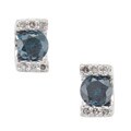 10k White Gold 5/8ct TDW Blue and White Diamond Earrings (I-J, I2-I3)