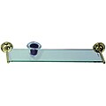 Elizabethan Classics Polished Brass Glass Vanity Shelf
