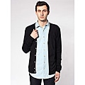 American Apparel Men's Black Baby Rib Cardigan