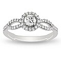 Miadora 18k White Gold 1/2ct TDW Diamond Engagement Ring (H-I, I1-I2)