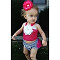 Custom Sewing Baby Girls Zebra Sun suit and Bloomer Set