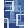 Handmade Metro Blue Wool Rug (8' x 10')