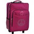 O3 Kids "Rhinestone Peace" 16-inch Rolling Carry On Cooler Upright