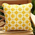 Penelope Yellow 22-inch Square Outdoor Pillow (Set of 2)