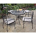 Delmar Black and Grey Tile Top 5-piece Dining Set