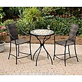 Home Styles High Top Marble Laguna Bistro Stools and Table Set