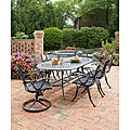 Home Styles Malibu Cast Aluminum Black 7-piece Outdoor Dining Set